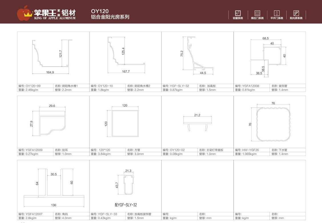 QY120铝合金阳光房